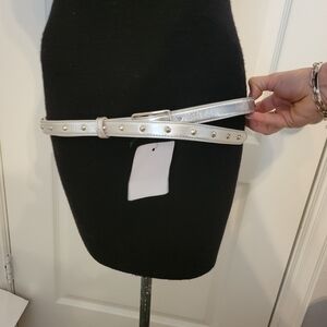 Alexander McQueen double wrap silver belt- 90